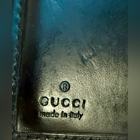 GUCCI vintage Black Leather wallet with silver hardware. ❤️ - Picture 5 of 7